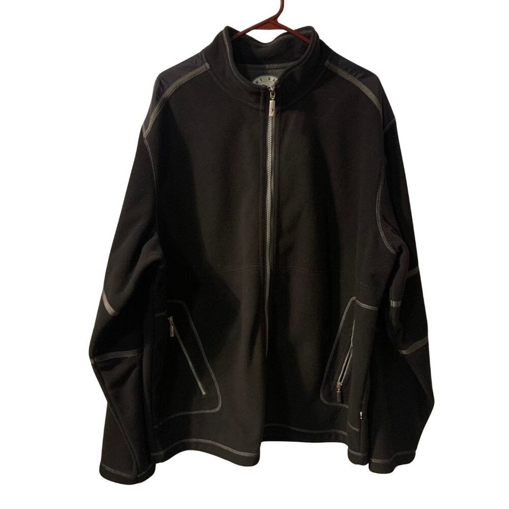 Tommy Bahama Men's Full Zip Microfleece Jacket Size XL Black Layering Workwear